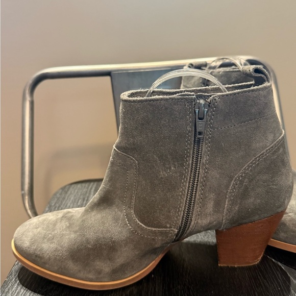 Diba Charcoal Suede Ankle Booties - Picture 5 of 11